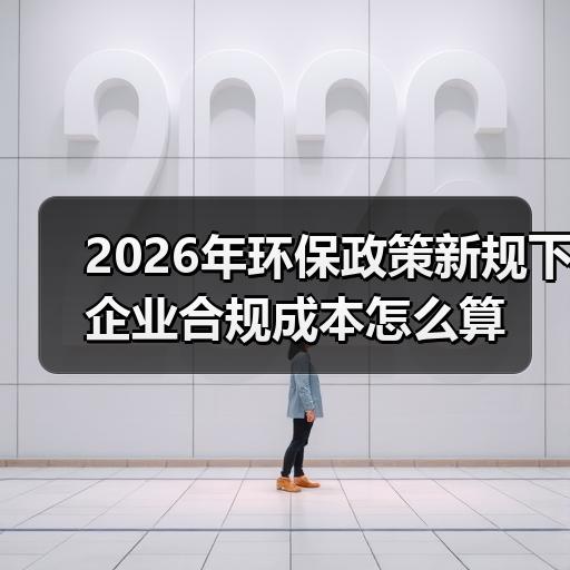 2026年环保政策新规下企业合规成本怎么算