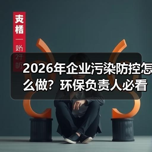 2026年企业污染防控怎么做？环保负责人必看的合规要点清单